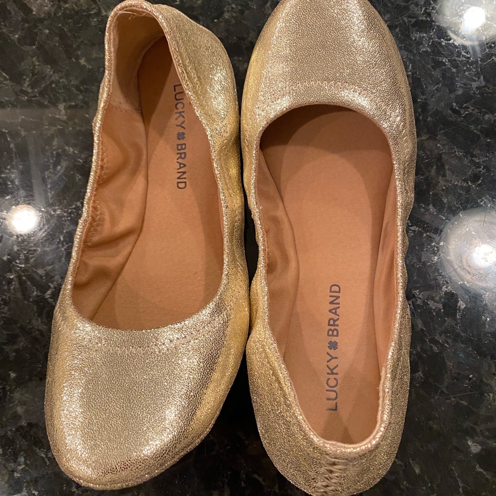 Lucky Brand Gold Women's Ballet Flats 8.5 - Picture 8 of 8